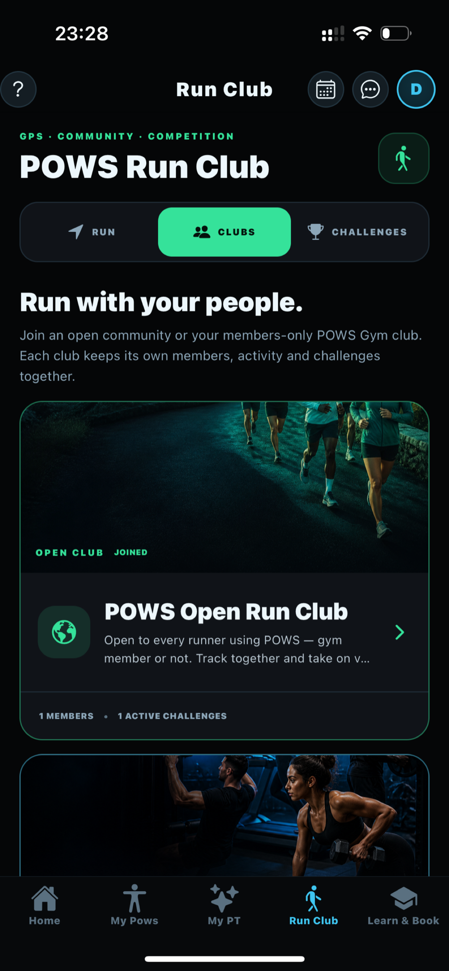 POWS Performance Run Club communities and challenges